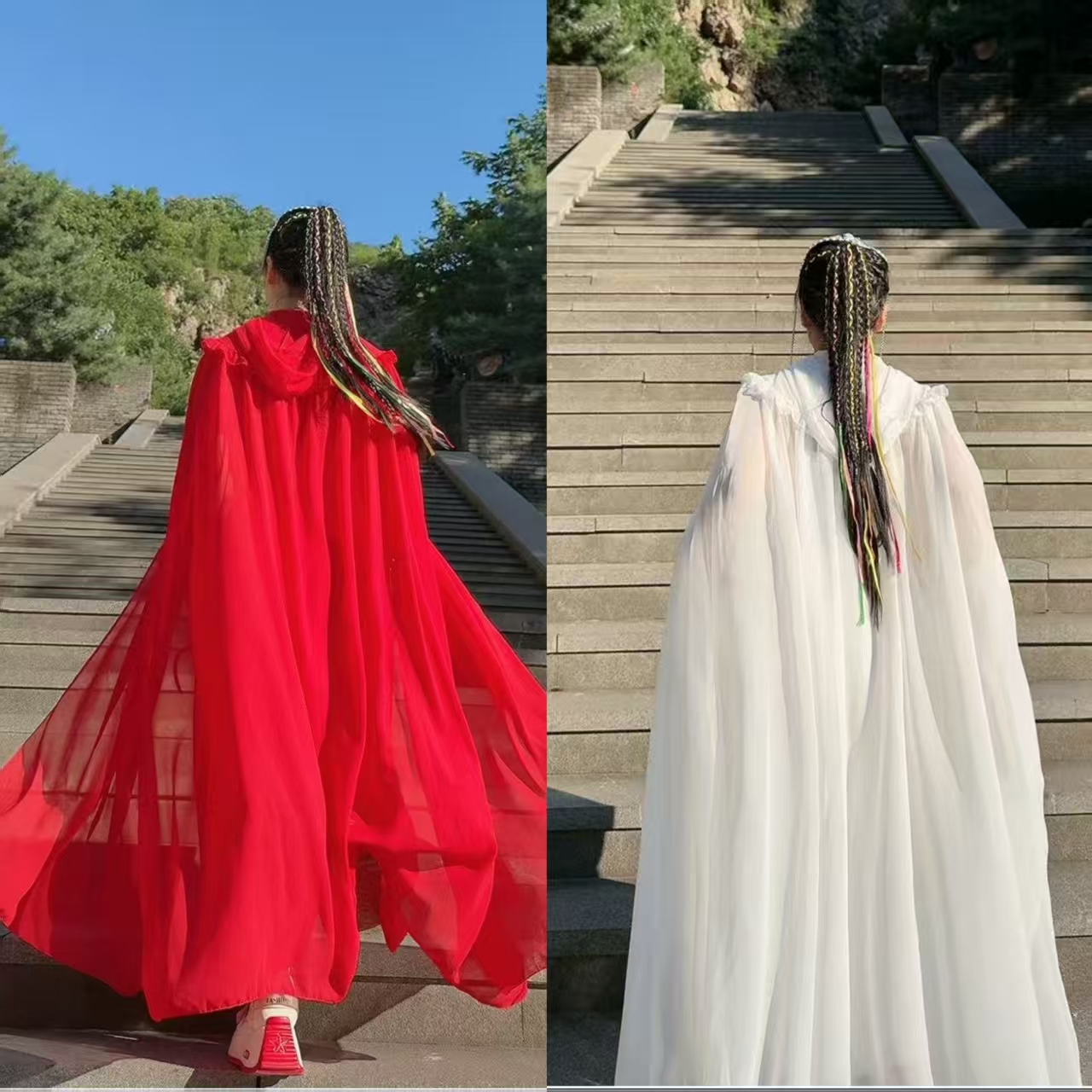 唐汉布依新款女装披肩戴帽子G