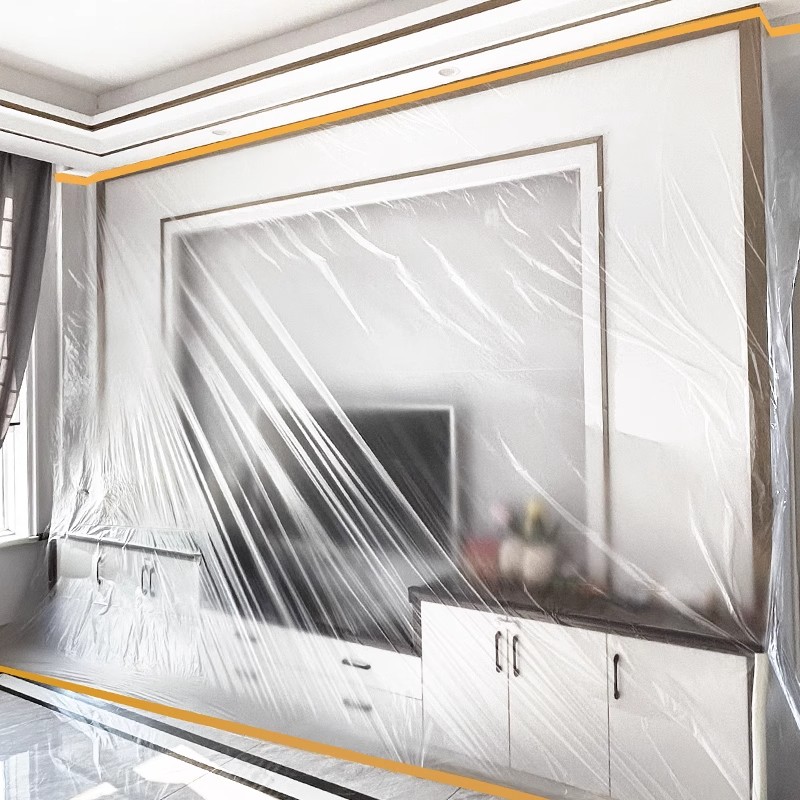 装修双胶防尘膜家用沙发盖布宿舍遮盖家具防灰尘塑料保护膜防尘罩