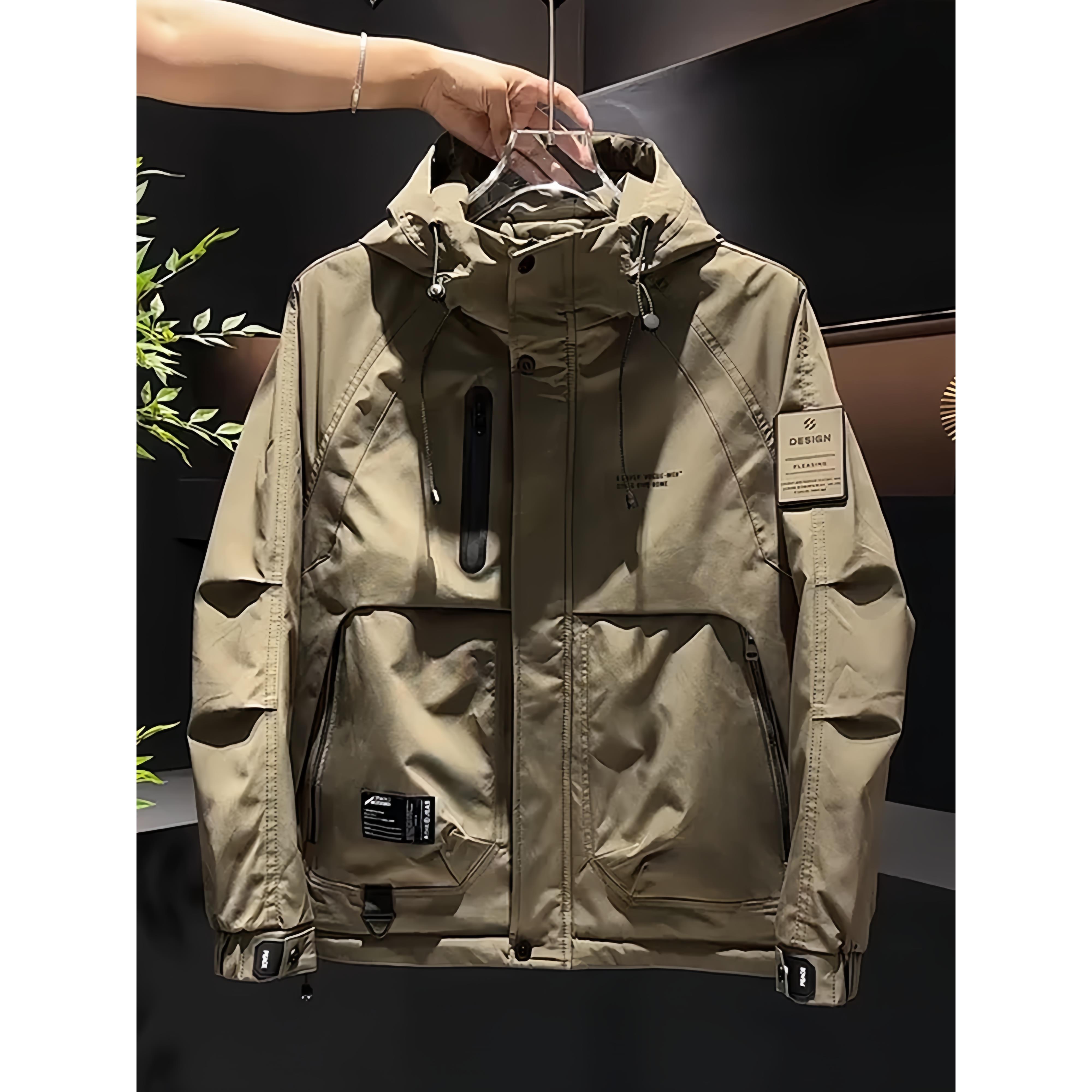 【轻奢痞帅男装】冬季男士二夹克外套痞帅时尚宽松连帽冲锋衣工装户