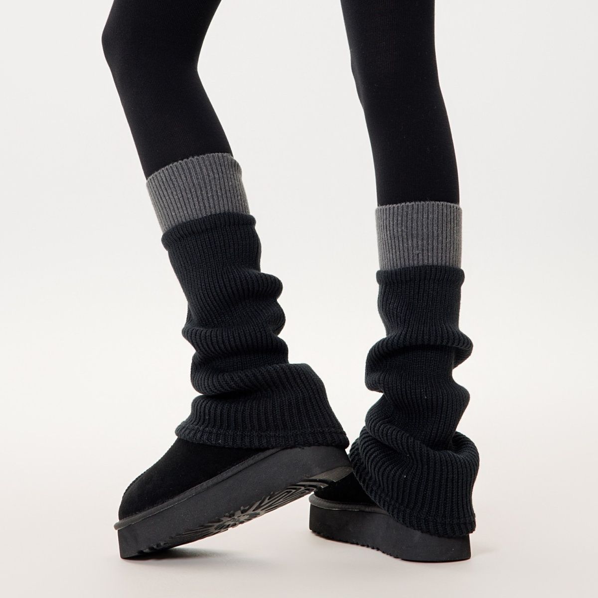 新款腿套女中筒袜秋冬保暖显瘦y2k小腿袜套女冬天堆堆袜厚长袜LQ