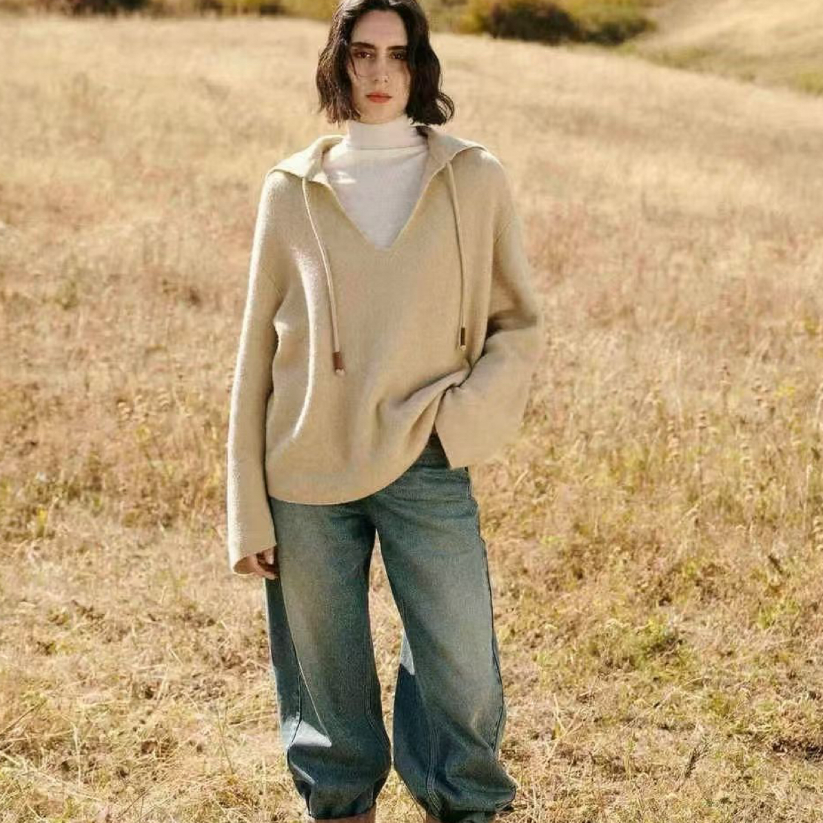 MO毛衣2025冬新品羊毛牦牛绒MBE4SWT002