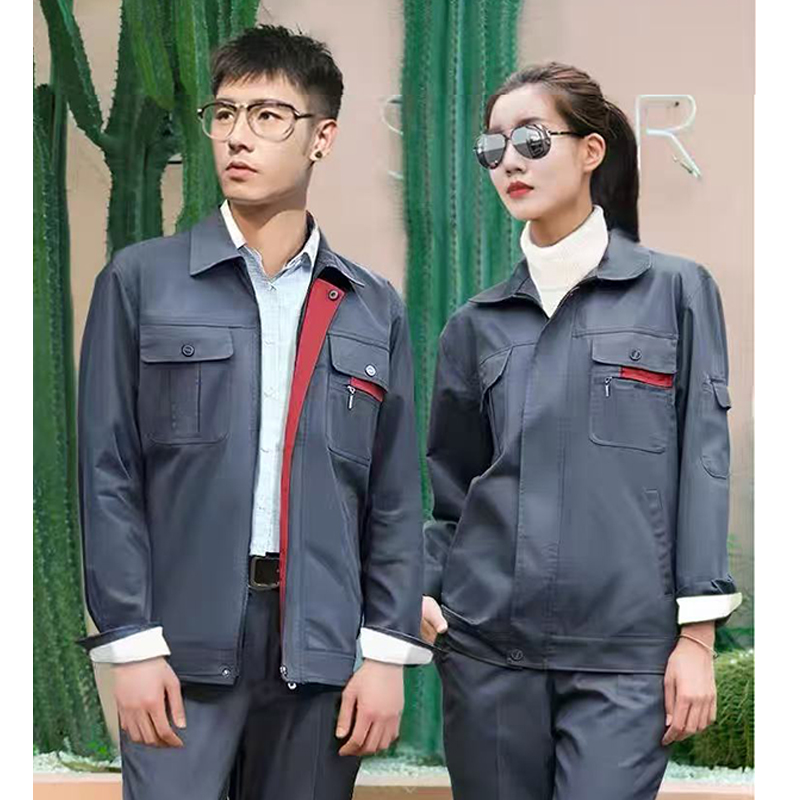 春秋款工作服男女汽修厂服工装透气耐磨劳保服上衣套装定制绣印字