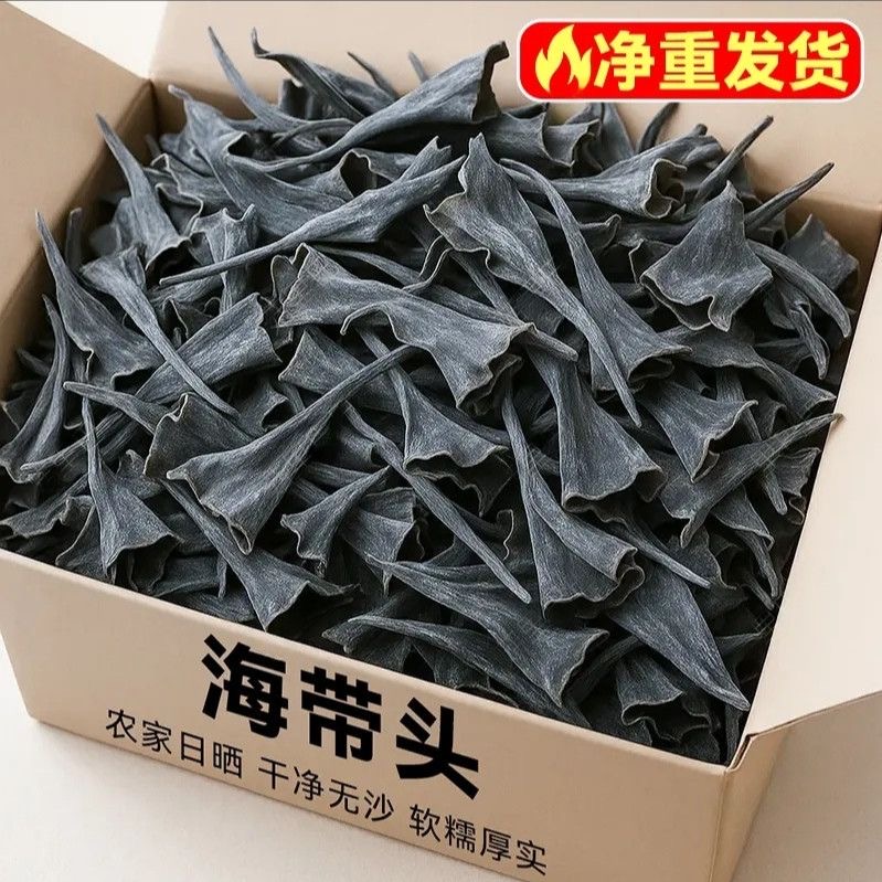 【新店1000g-250g】霞浦日晒干海带头干货农产品海带根厚海带头煲汤
