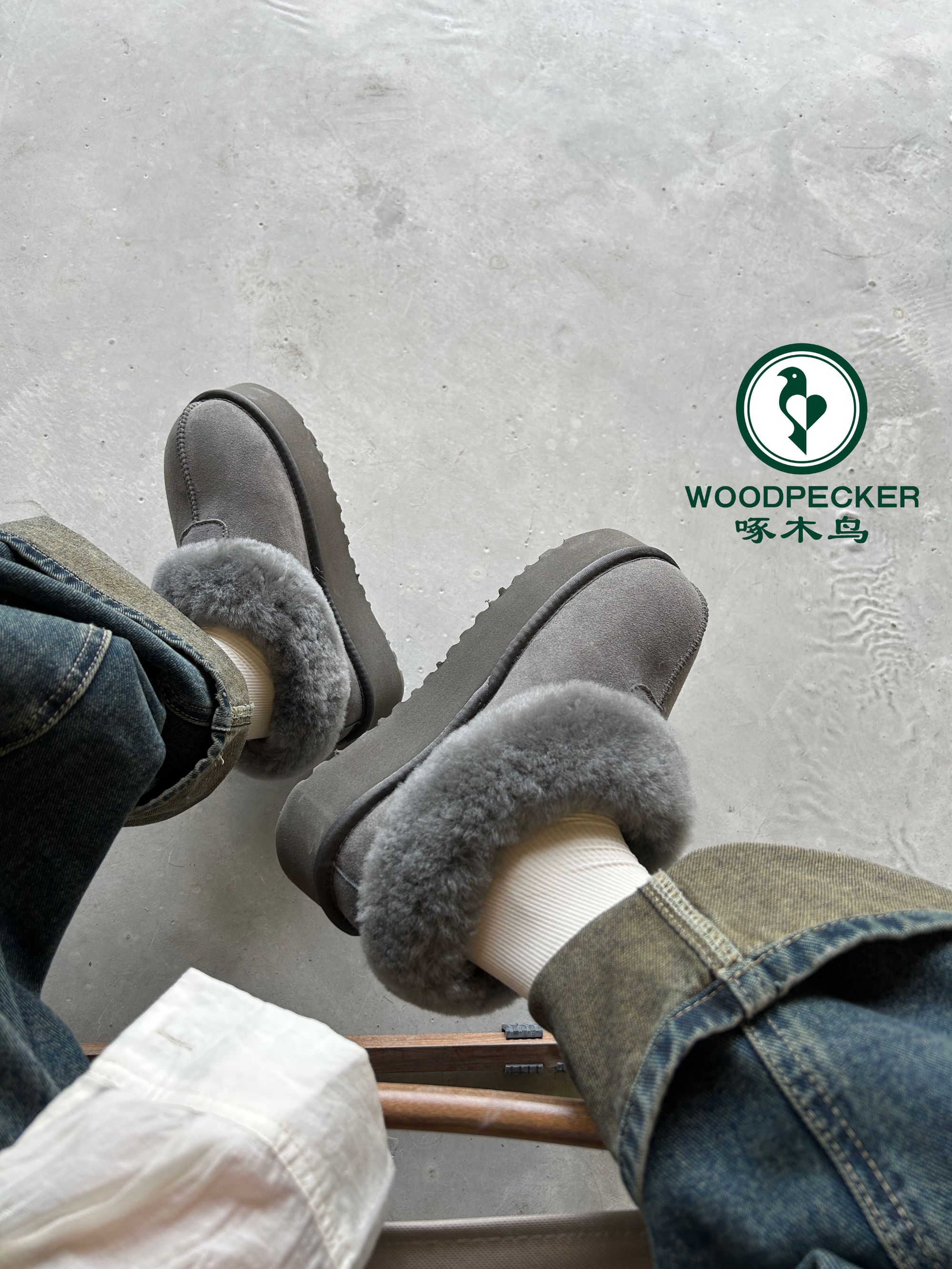 啄木鸟厚底雪地靴女2025新款冬季女鞋加绒加厚东北保暖毛毛棉鞋女