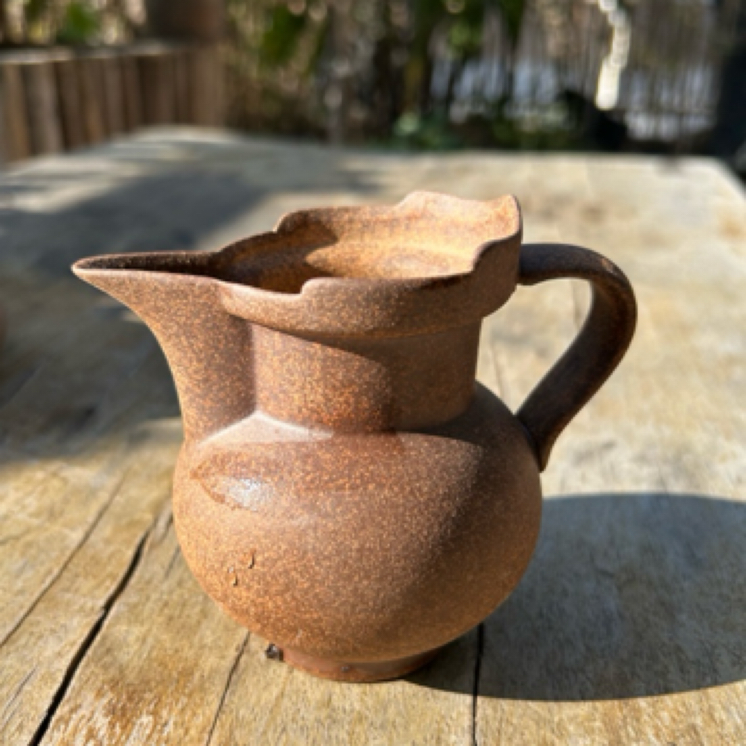 复古陶瓷个性提把公道杯家用分茶器功夫茶具茶道配件素烧酒器公杯