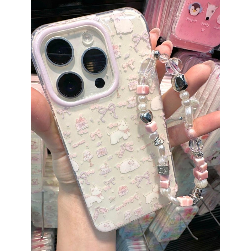 奥菲顿可爱小狗兔兔适用iPhone1615大孔手机壳华为vivo小米14oppo