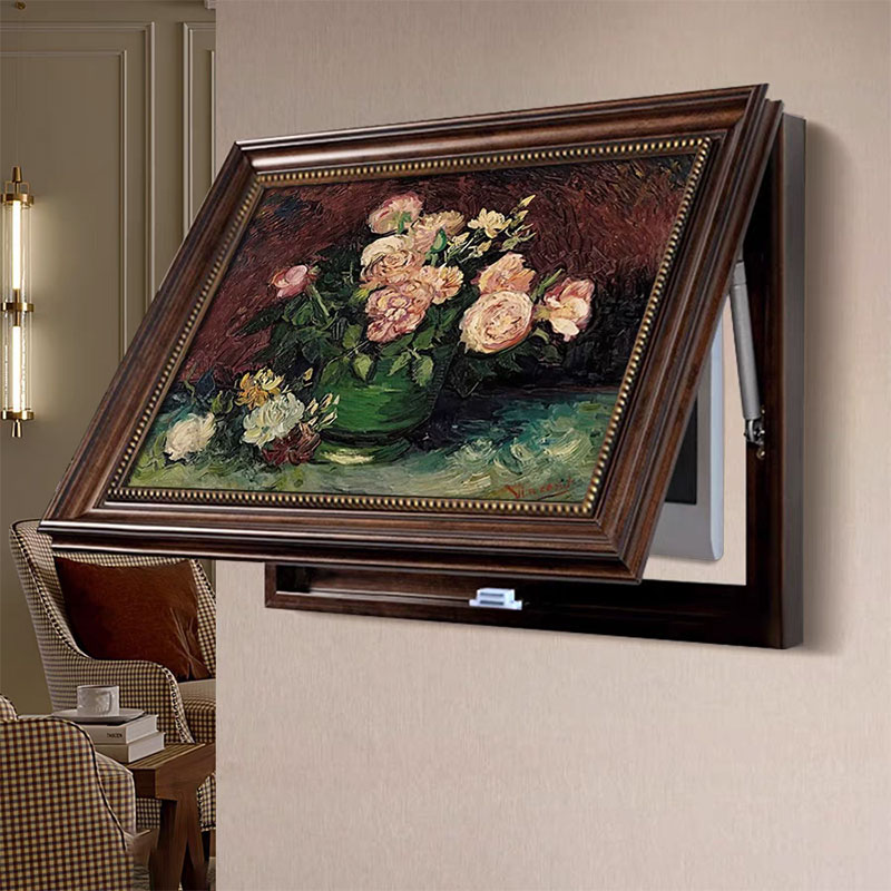 电表箱装饰画法式中复古风客厅美式餐厅遮挡配电箱电源盒开关挂画