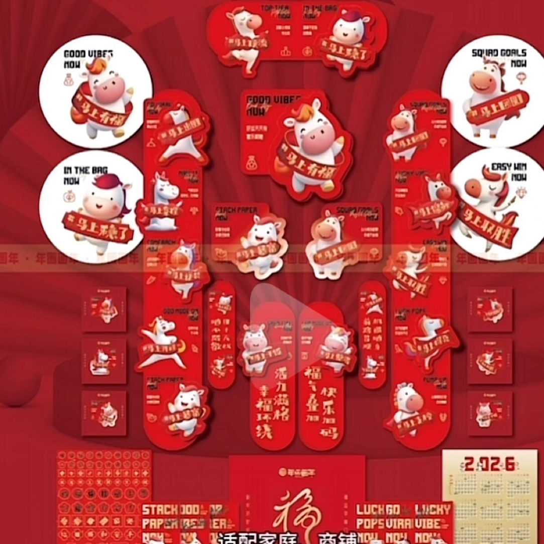5号马年年轻人春联必选款礼盒包括28件套