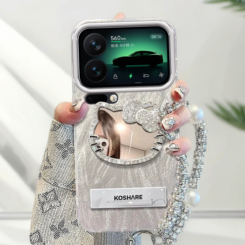 小米17Pro手机壳羽纱KT猫镜子Xiaomi17软壳全包17promax新款防摔