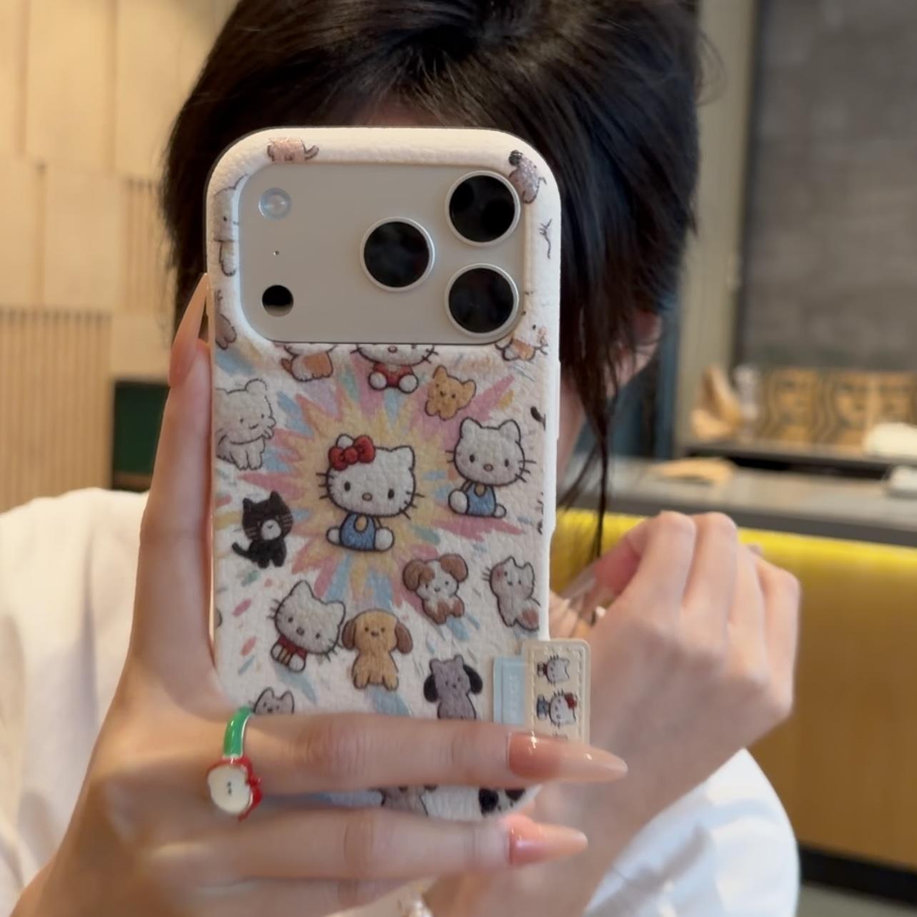 适用苹果17/16promax可爱趣味Kitty手机壳小米17/华为/OPPO/VIVO