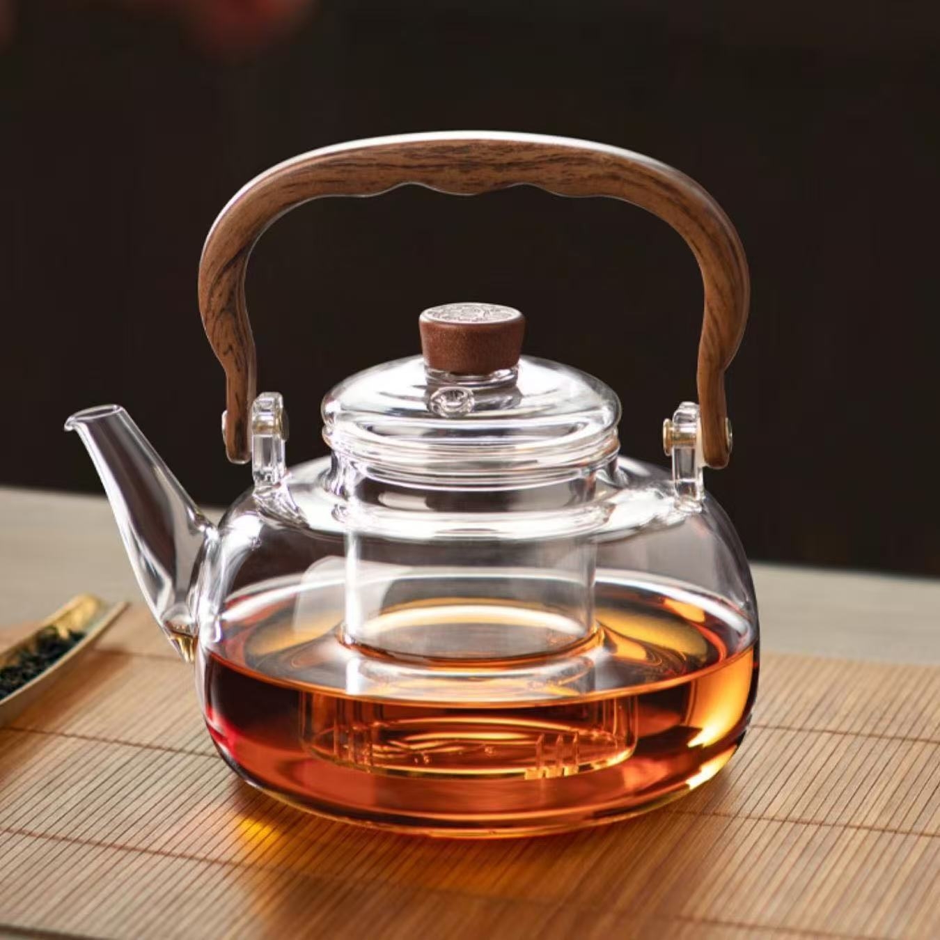 蒸煮茶壶电陶炉煮茶器烧水泡茶壶具套装新款防爆耐高温加厚全玻璃