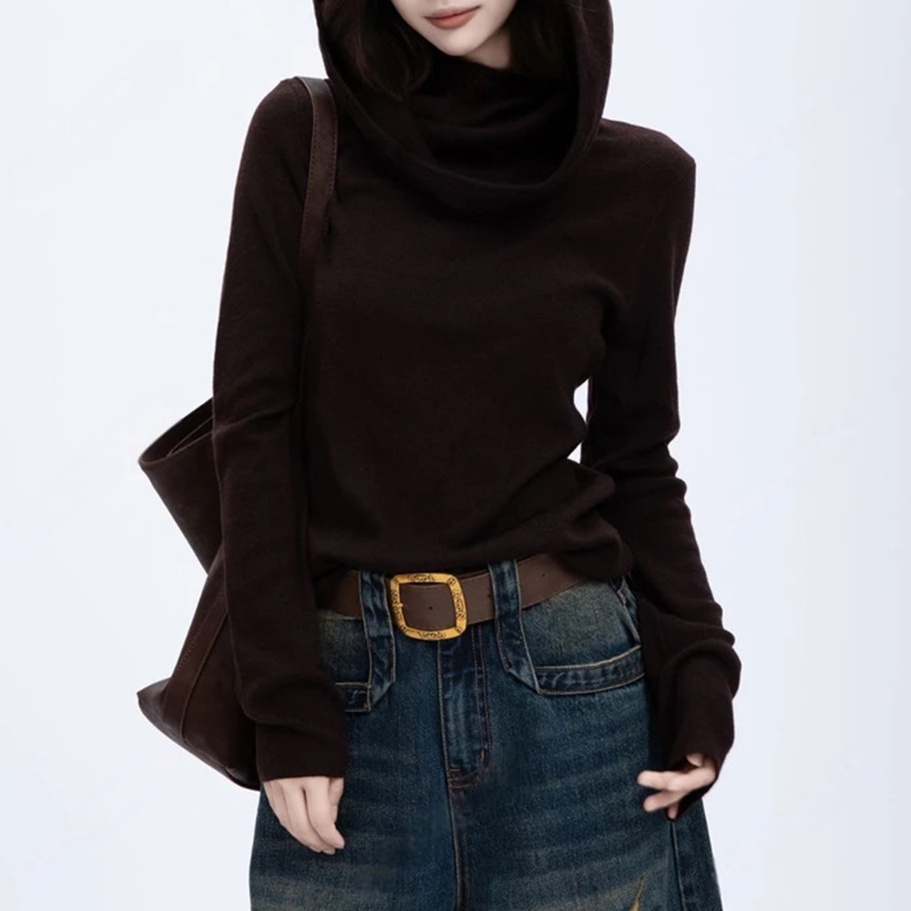 2025新款秋季韩系时尚长袖百搭显瘦时尚ins针织衫T恤女