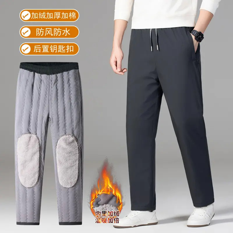 【加绒加厚】冬季休闲棉裤男女冬季保暖护膝休闲棉裤大码宽松防风3