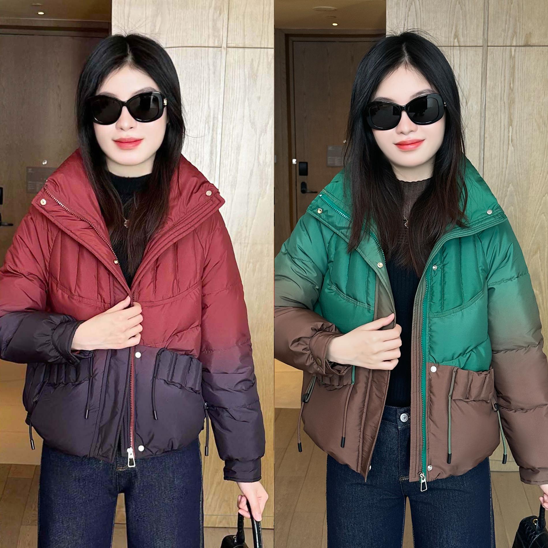 渐变棉服女冬季2025年新款秋冬款女士外套棉衣今年流行爆款潮棉袄