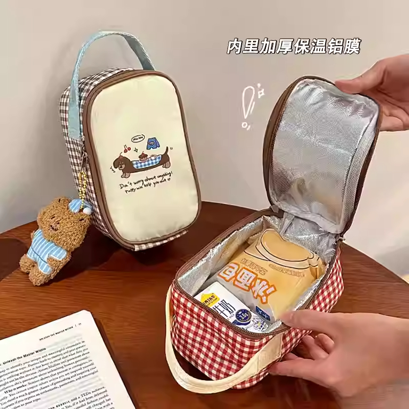 小学生早餐饭盒袋手提包保温儿童饭包袋子加厚铝箔上班族便当餐包