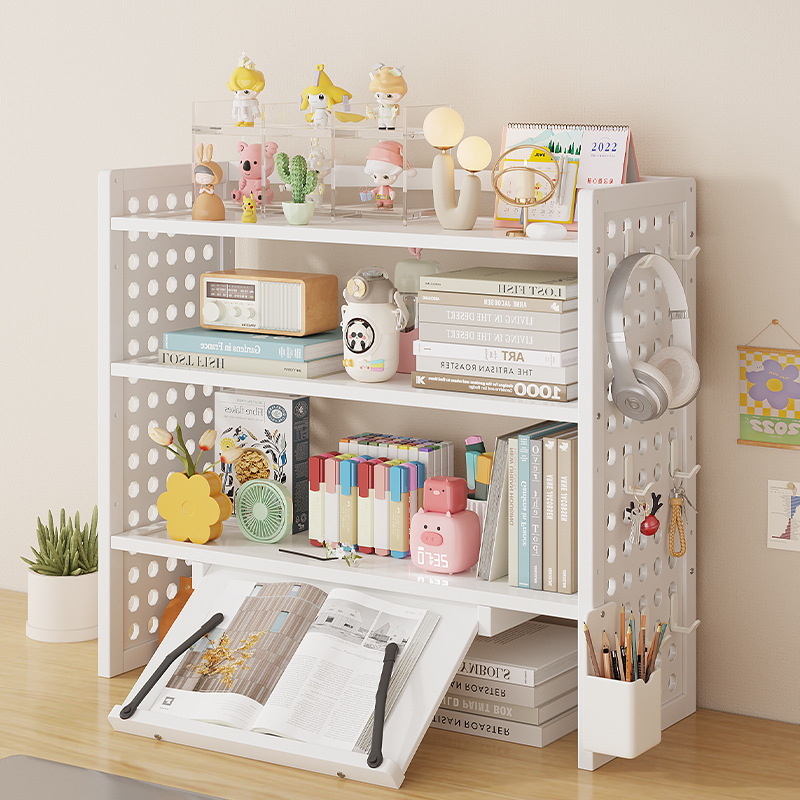 桌面置物架桌上书架书桌洞洞板分层架多层整理宿舍办公桌收纳架子