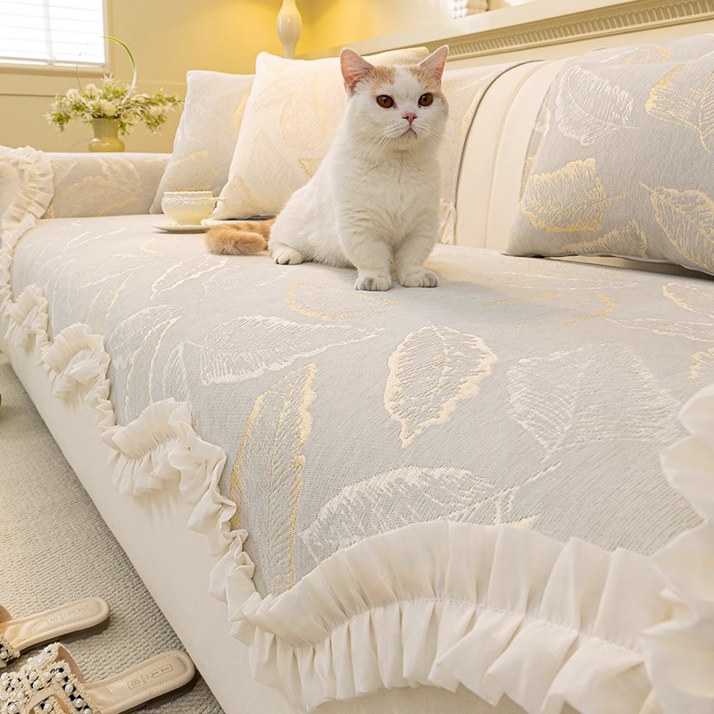 2025新款四季通用异形雪尼尔沙发盖垫轻奢高级固定防滑沙发盖布巾