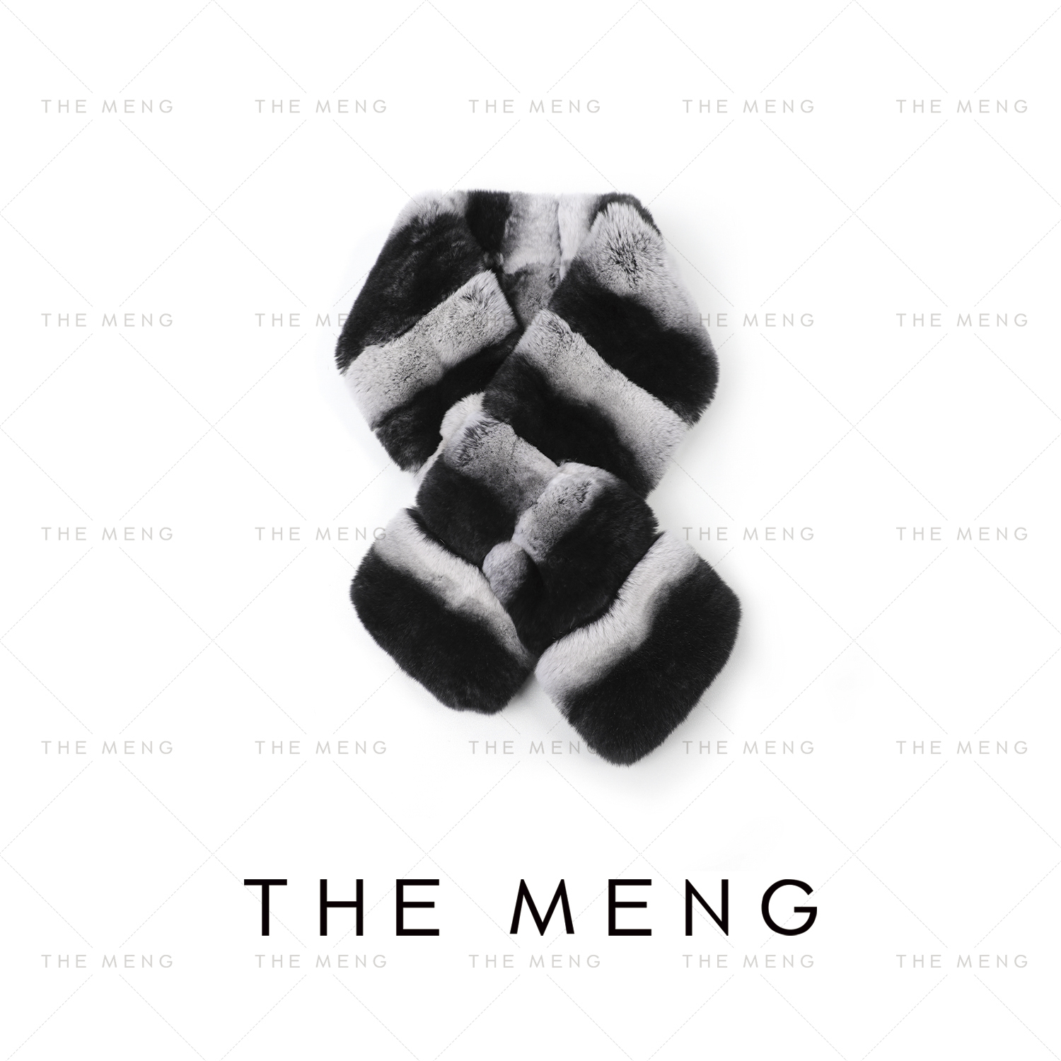 THE MENG【御寒神器】龙猫獭兔毛手工锁温御寒围巾#M244W0015