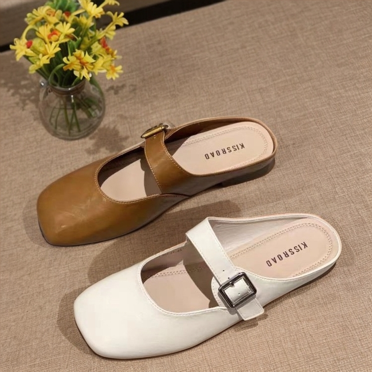 啄木鸟法式包头女夏季外穿2025年新款凉鞋女款女士玛丽珍鞋平底