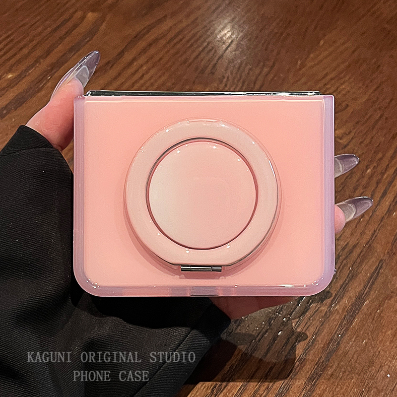少女果冻粉色晕染旋转支架适用华为purax手机壳pocket2荣耀2小米2