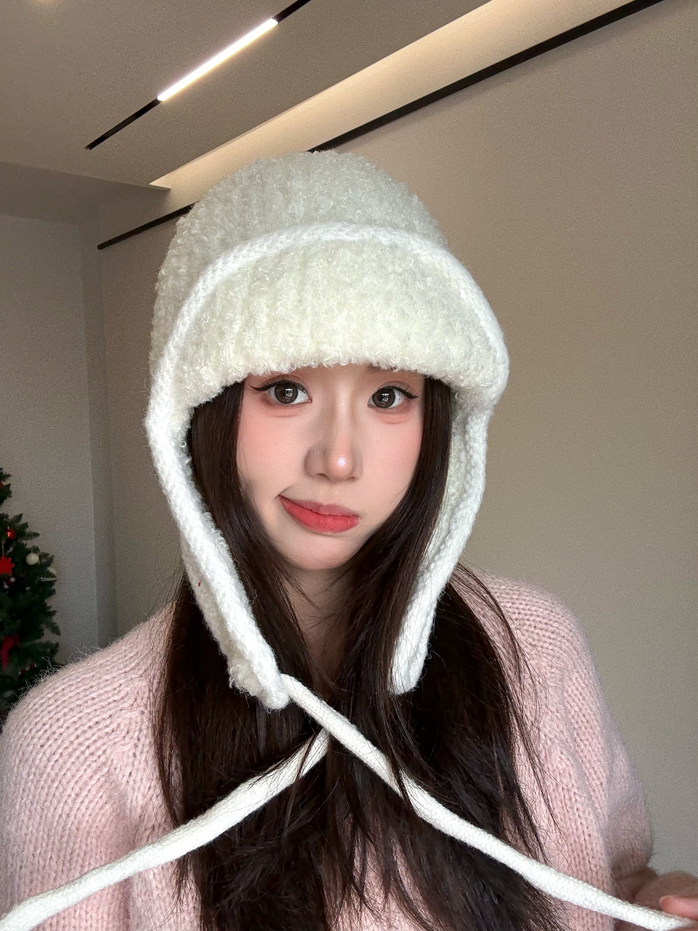 保暖防寒雷锋帽巴拉克拉法帽子女秋冬季加厚护耳帽针织毛线帽