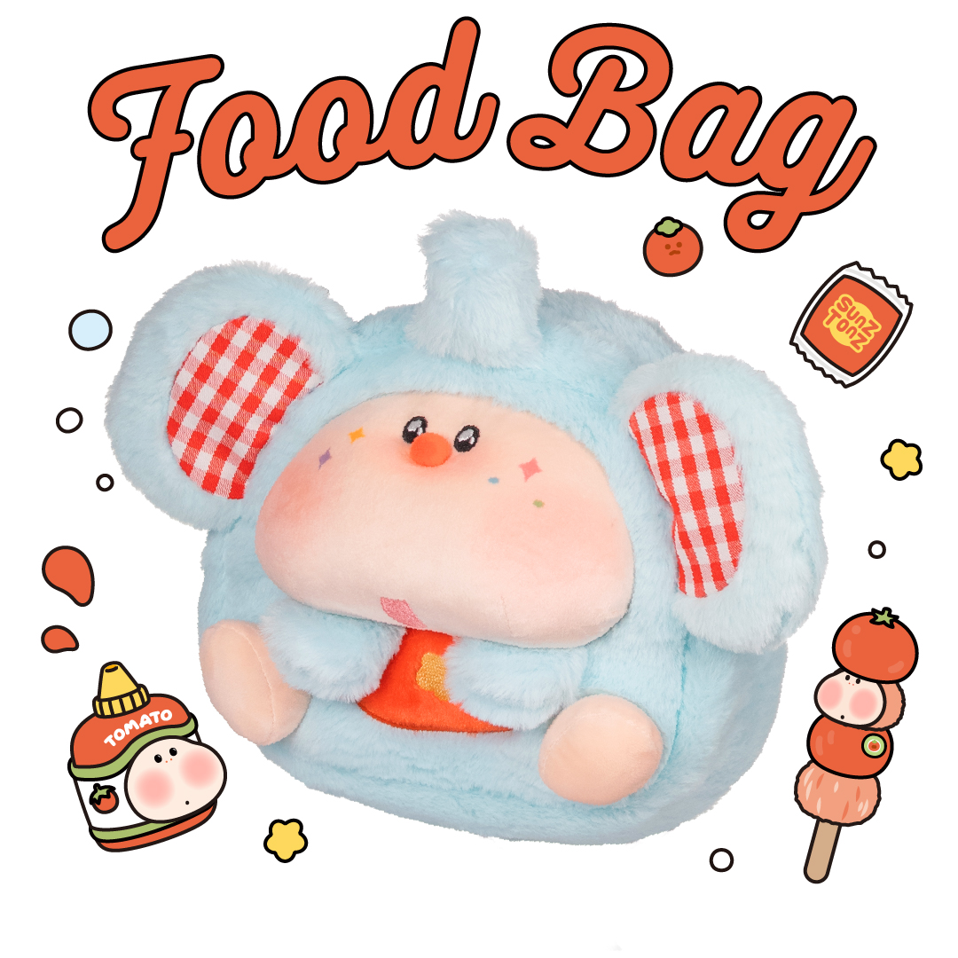 番茄大象毛绒背包