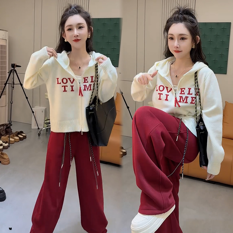 2025秋季新款时尚显瘦气质网红高档套装女高级百搭宽松大码两件套