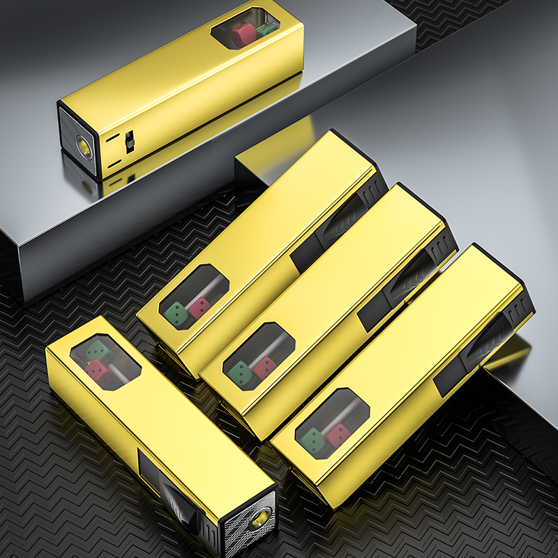 内置骰子加厚金属防爆可充气蓝焰防风创意个性可定制打火机