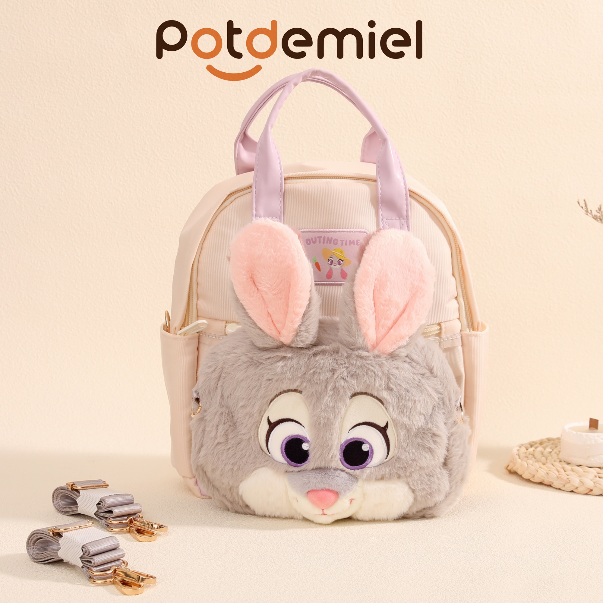 【疯狂动物城2】蜂蜜罐朱迪奇遇系列多功能单双肩跨包可爱毛绒单肩