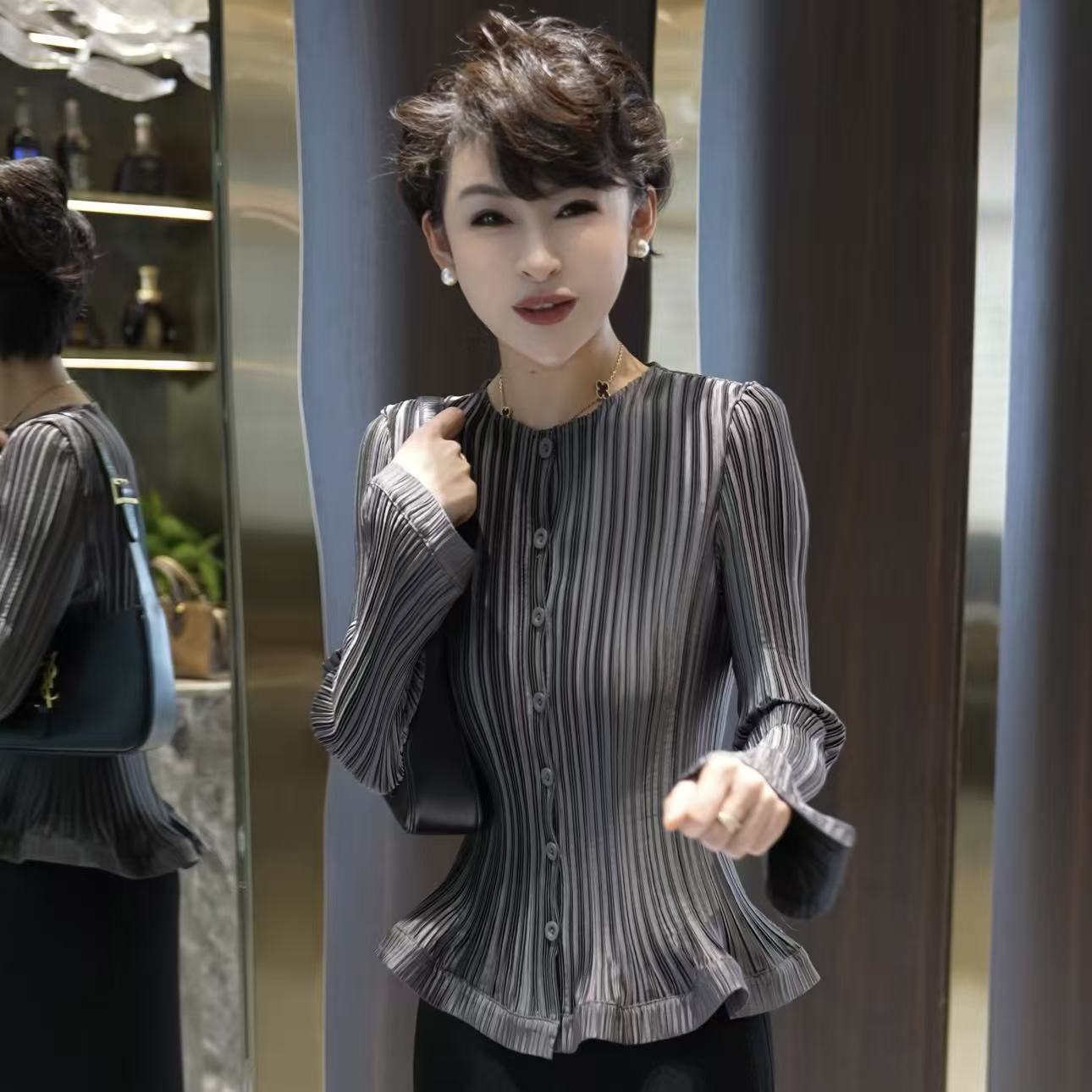 【‌线条感】纸片人免熨烫气质小裙摆好打理开衫ZZY001