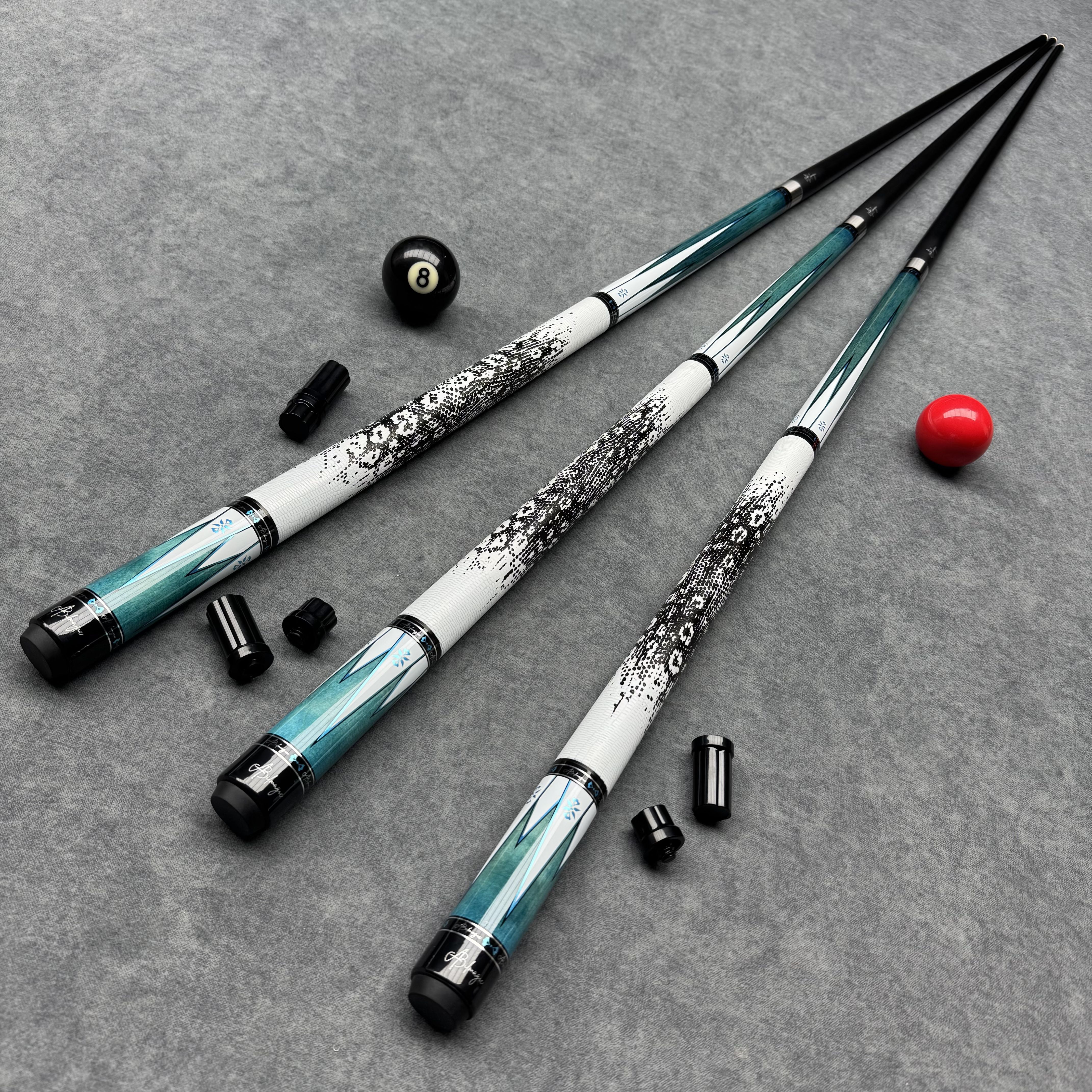 皮尔立同款黑科技台球杆大中小头中式黑八6美式全套专业级桌球杆