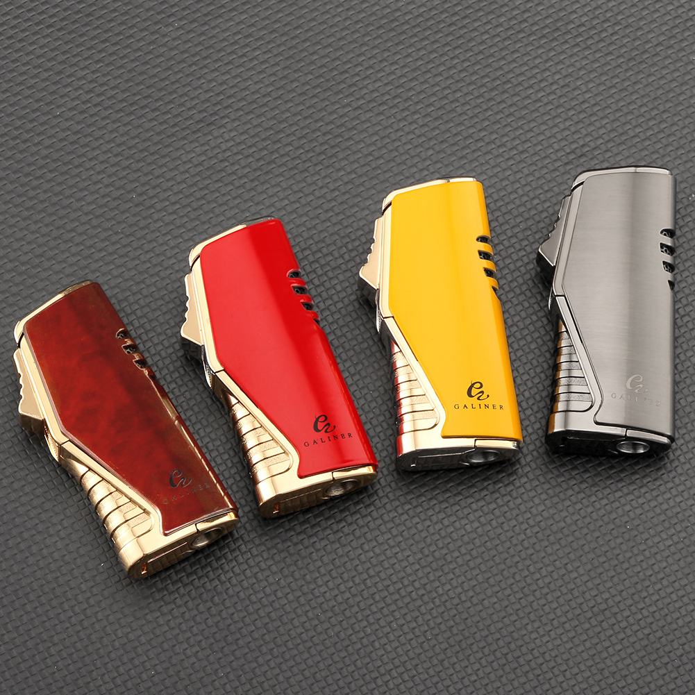 雪茄打火机三火直冲防风火机便携充气点火器雪茄专用工具礼盒装
