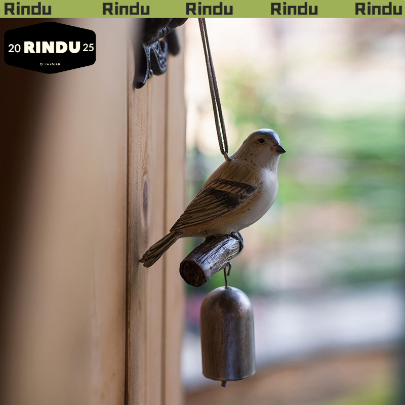 【Rindu品质】掬涵小鸟风铃铛树脂挂件装饰别墅庭院乡村文艺复古