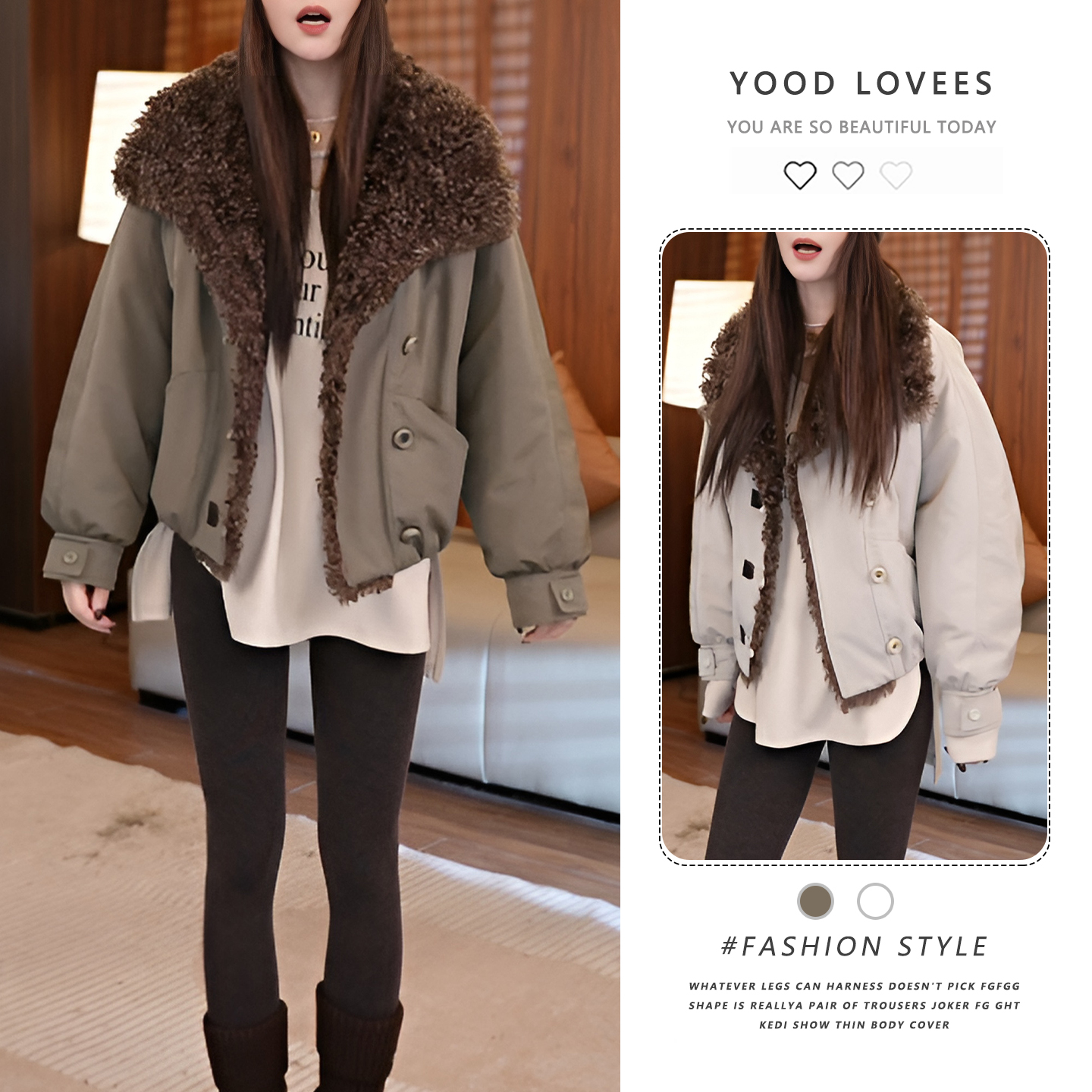 复古气质大翻领上衣女2025冬季加厚显瘦时尚百搭棉服休闲短款外套