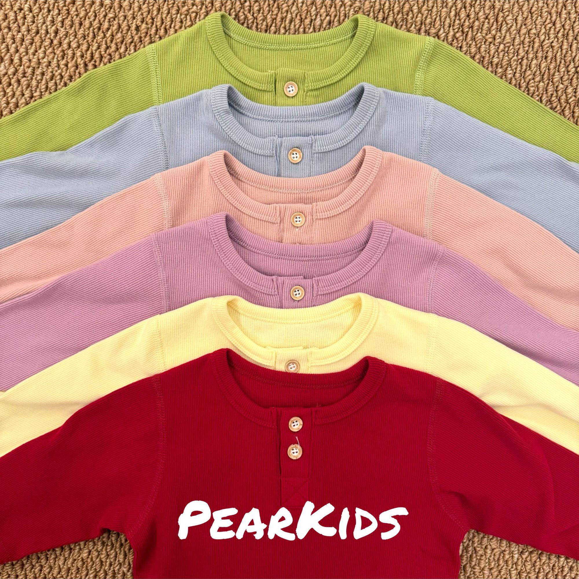 梨子【宝宝纯色咩咩绒长袖包屁衣】婴儿百搭无骨打底长袖包屁衣