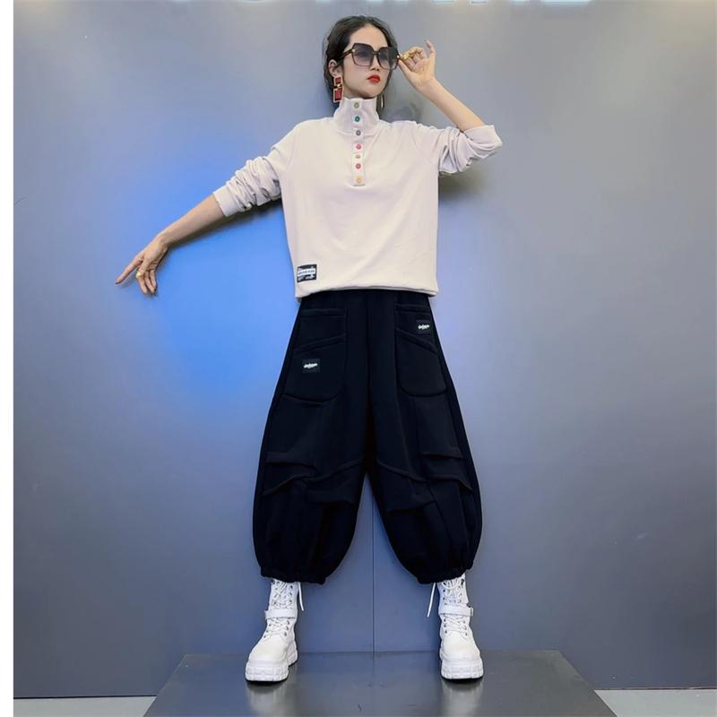 D3冬款-车标装饰加绒灯笼裤