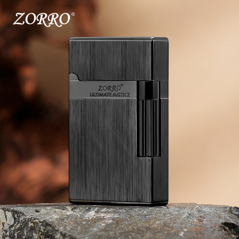 ZORRO佐罗Z612黑拉丝标志煤油打火机送男生节日圣诞礼物礼品高档