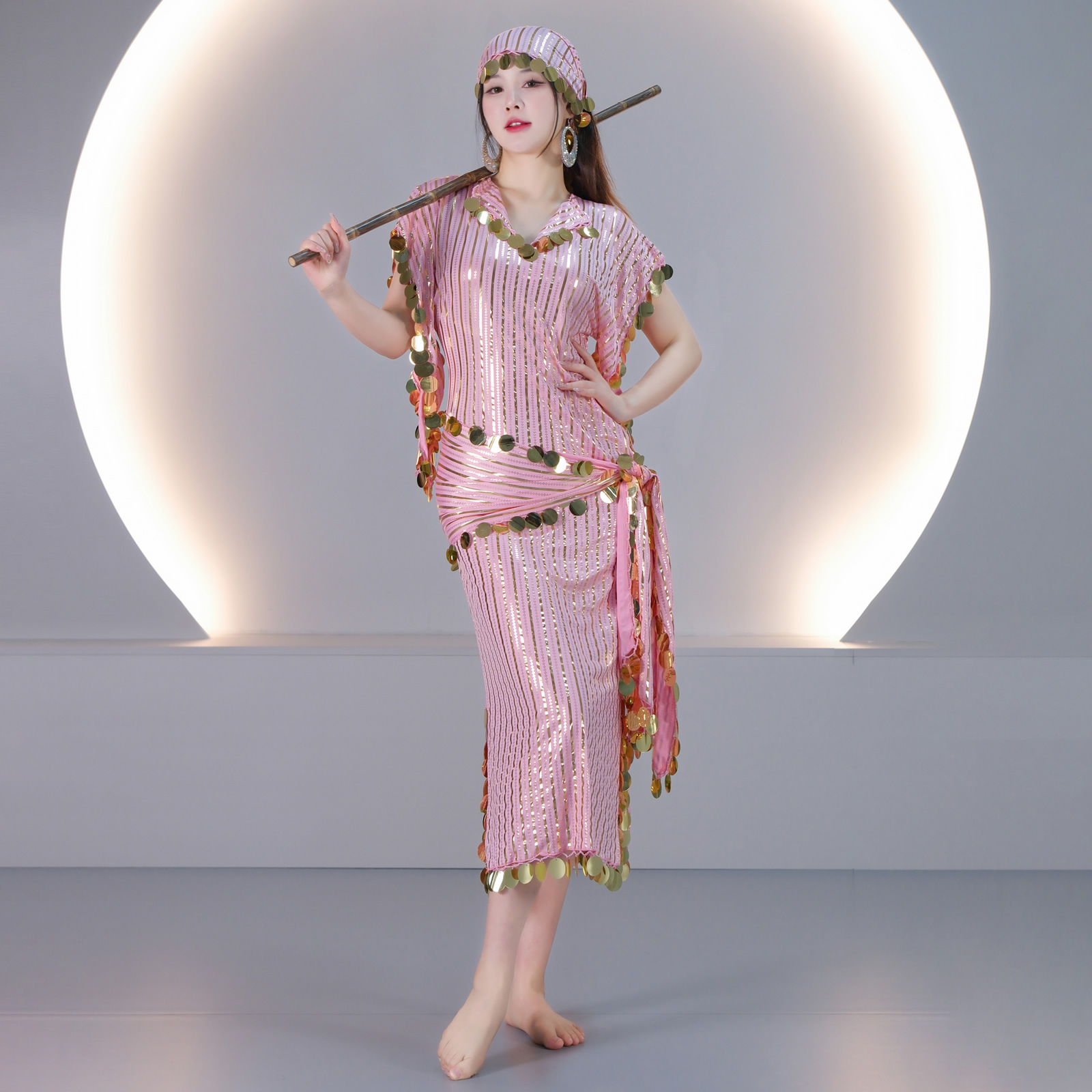 肚皮舞亮片袍子baladi民俗2025新款saidi藤杖舞东方舞舞蹈服