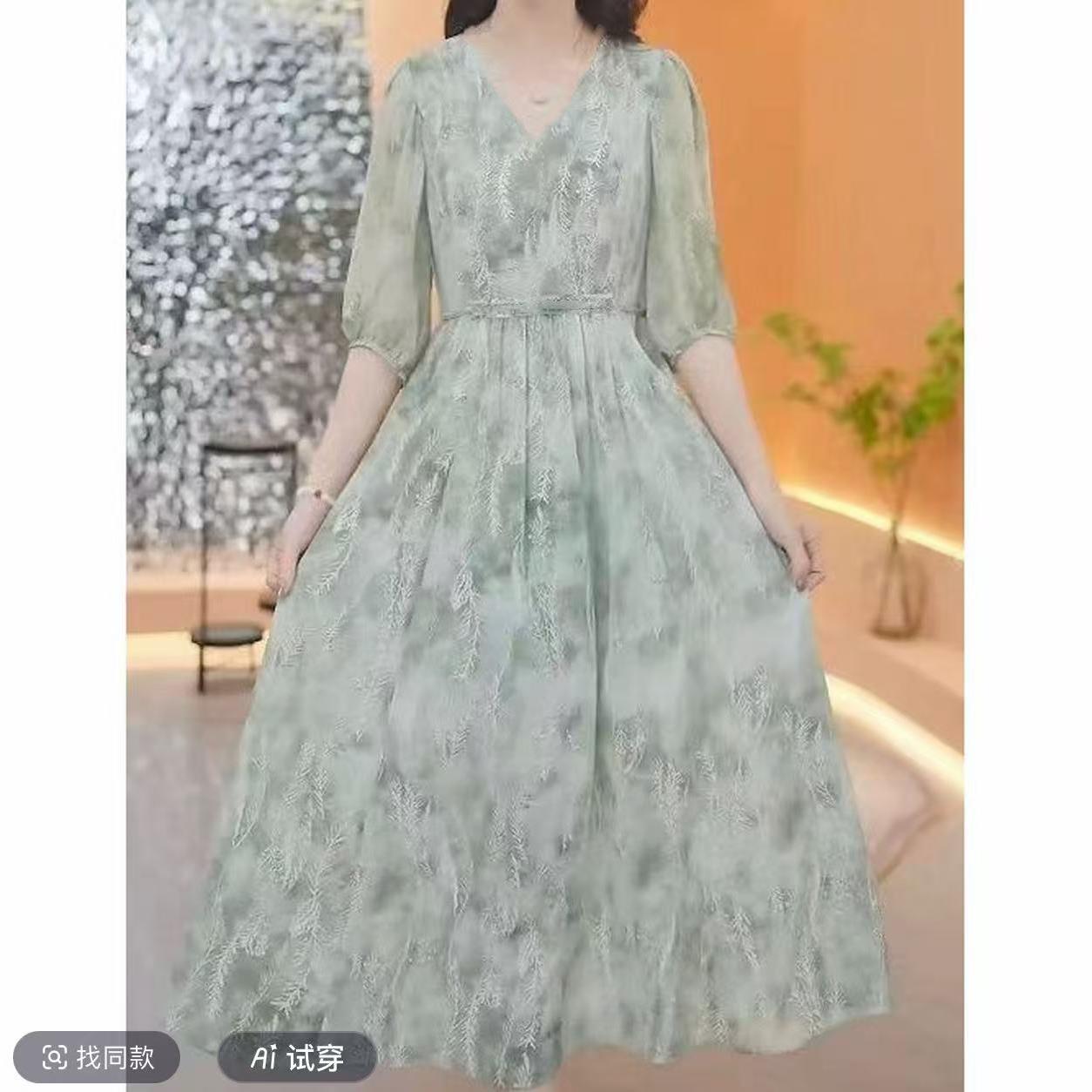 【连衣裙】夏季高档连衣裙设计感时装女装服装4729[BN]
