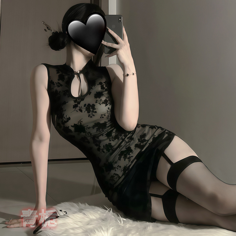 2025夏季性感纯欲蕾丝诱惑激情套装旗袍小胸制服2025情侣约会战袍