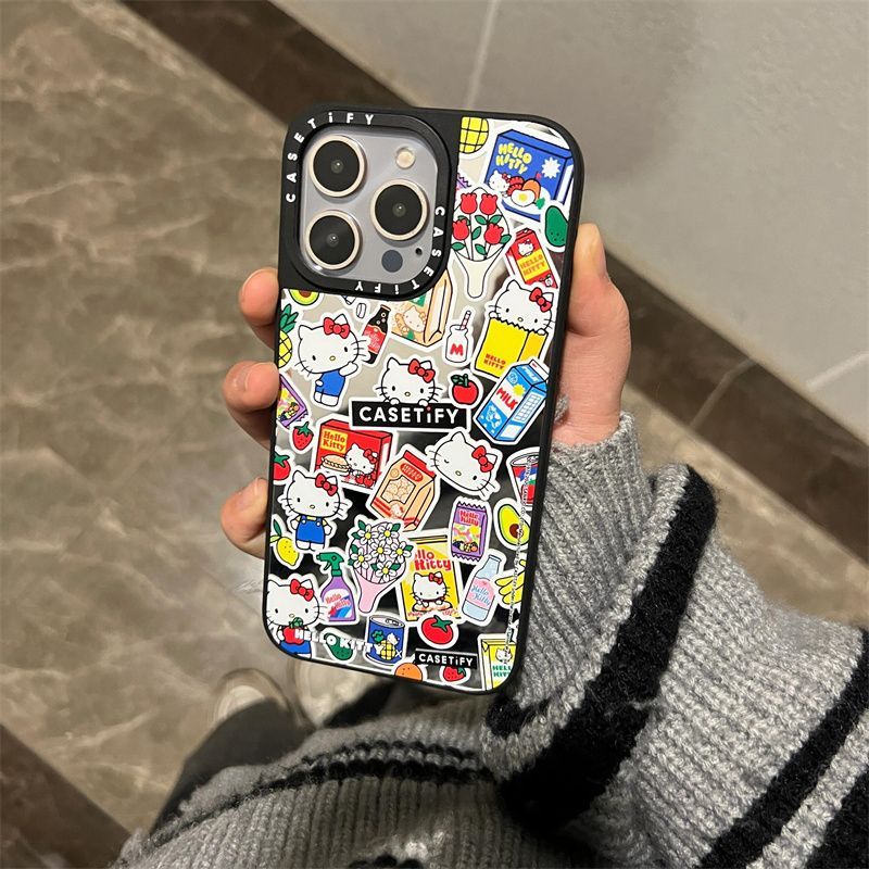 集市涂鸦KT适用于iPhone16ProMax手机壳14卡通12可爱15高级13联名