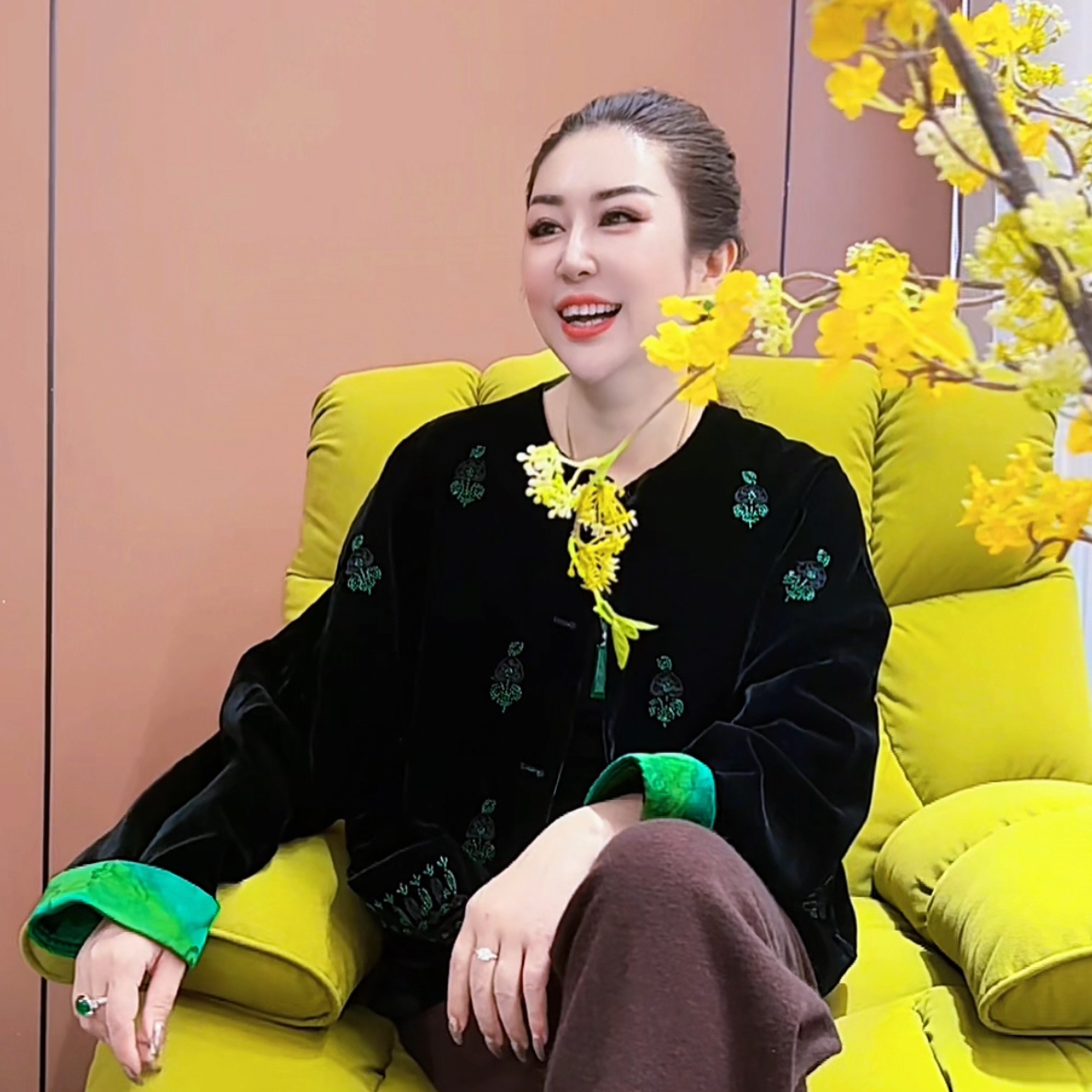 玲玲严选高端桑蚕丝两面穿外套女秋季新款时尚新中式国风气质上衣