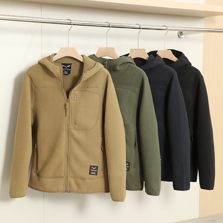 英国户外！双面加绒加厚！秋冬男女双面摇粒绒保暖防风连帽外套