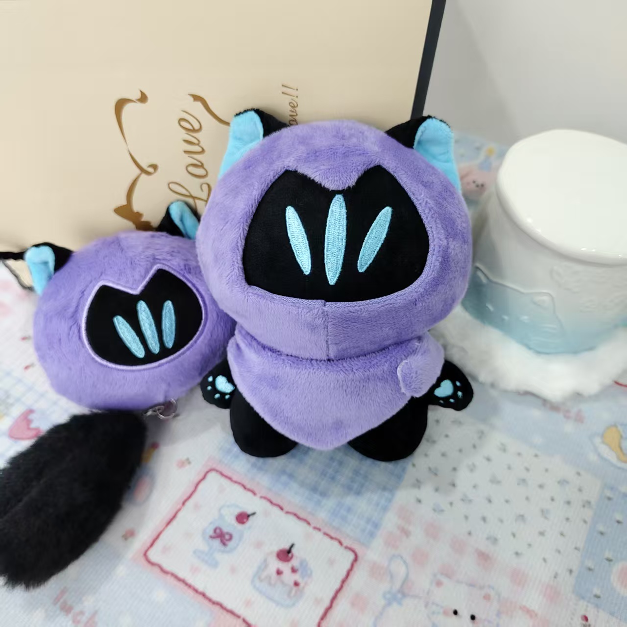 无畏契约omen瓦洛兰特同人幽影猫猫玩偶棉花娃娃毛绒公仔礼物女