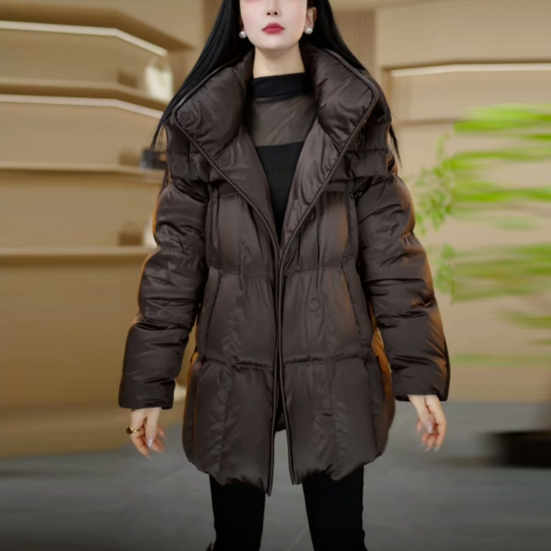 白鸭绒气质加厚保暖羽绒服女士冬季2025新款韩版时尚洋气显瘦外套