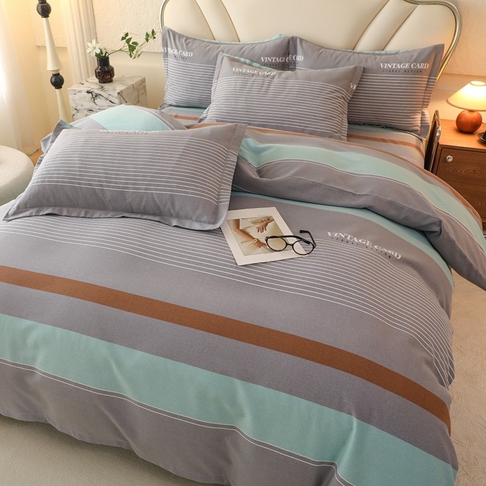 秋冬加厚100%新疆全棉磨毛四件套大阪印花高端纯棉床上用品套件