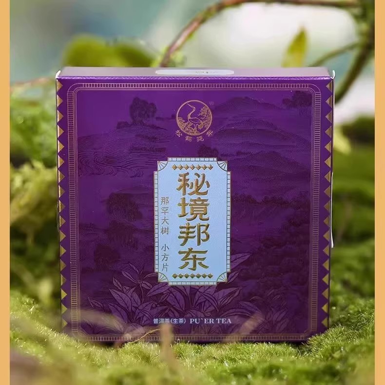 下关沱茶2024年秘境邦东小方片那罕大树普洱生茶云南普洱茶叶160g