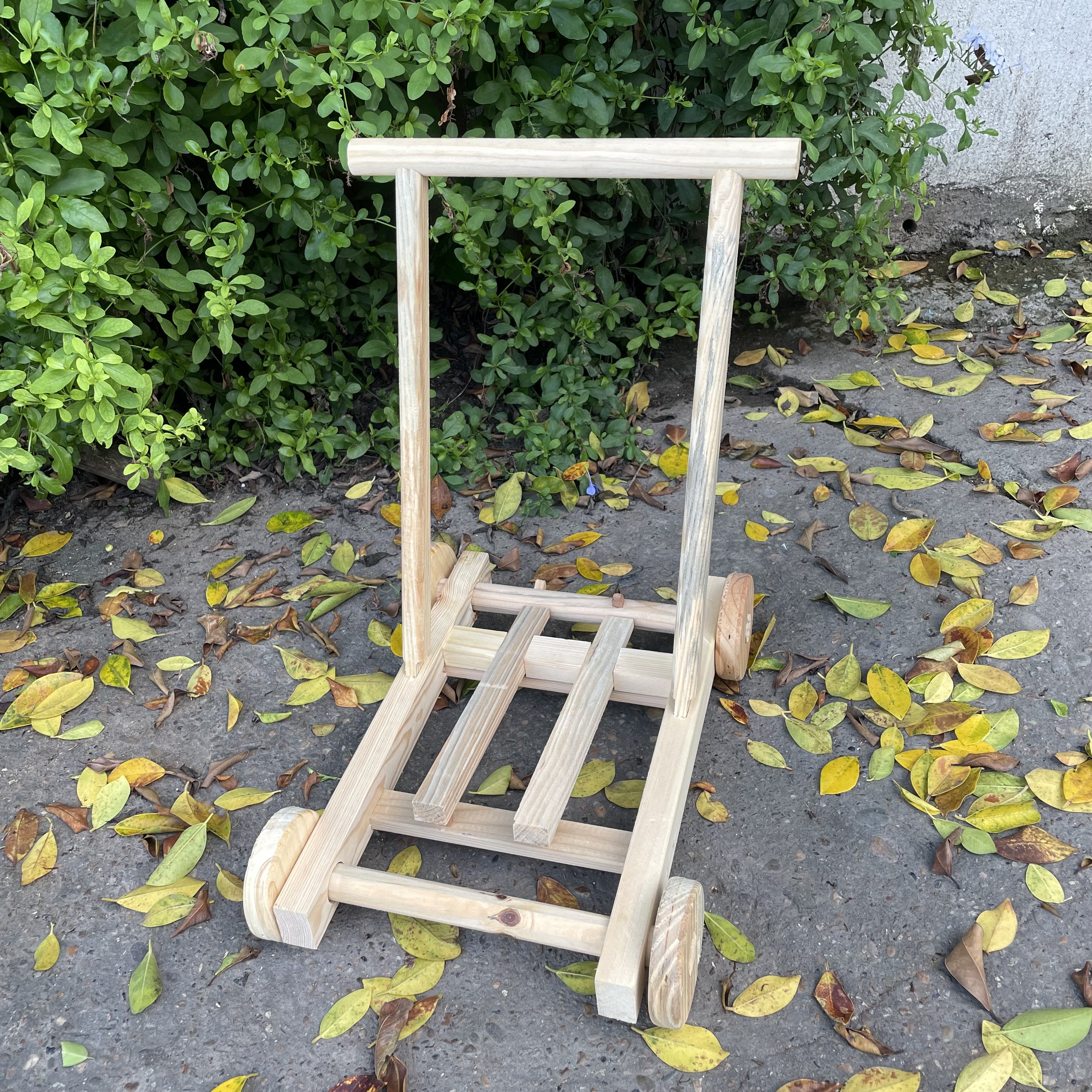 老式手工无漆木头全实木宝宝学步车小推车安全坚固耐用助步神器