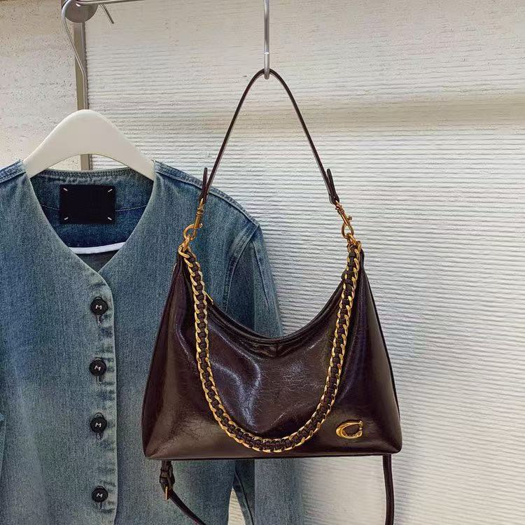 防盗可折叠单根方形斜挎包网红腋下包复古ins风休闲单肩斜跨包