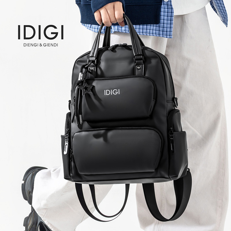 IDIGI百搭手提通勤运动简约电脑包双肩包防水潮流男女士时尚休闲